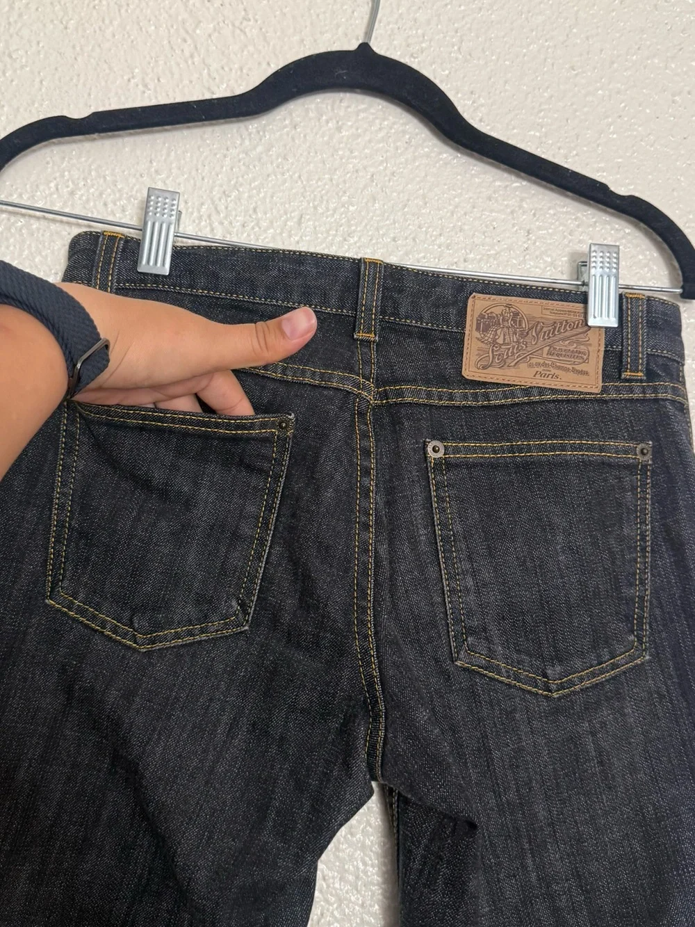 Louis Vuitton vintage circa 2008 low rise 5 pocket jeans embroidered size 36IT
